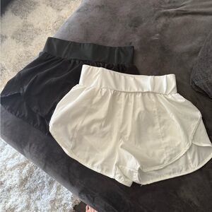 Women's Black and White Shorts 2/$10
